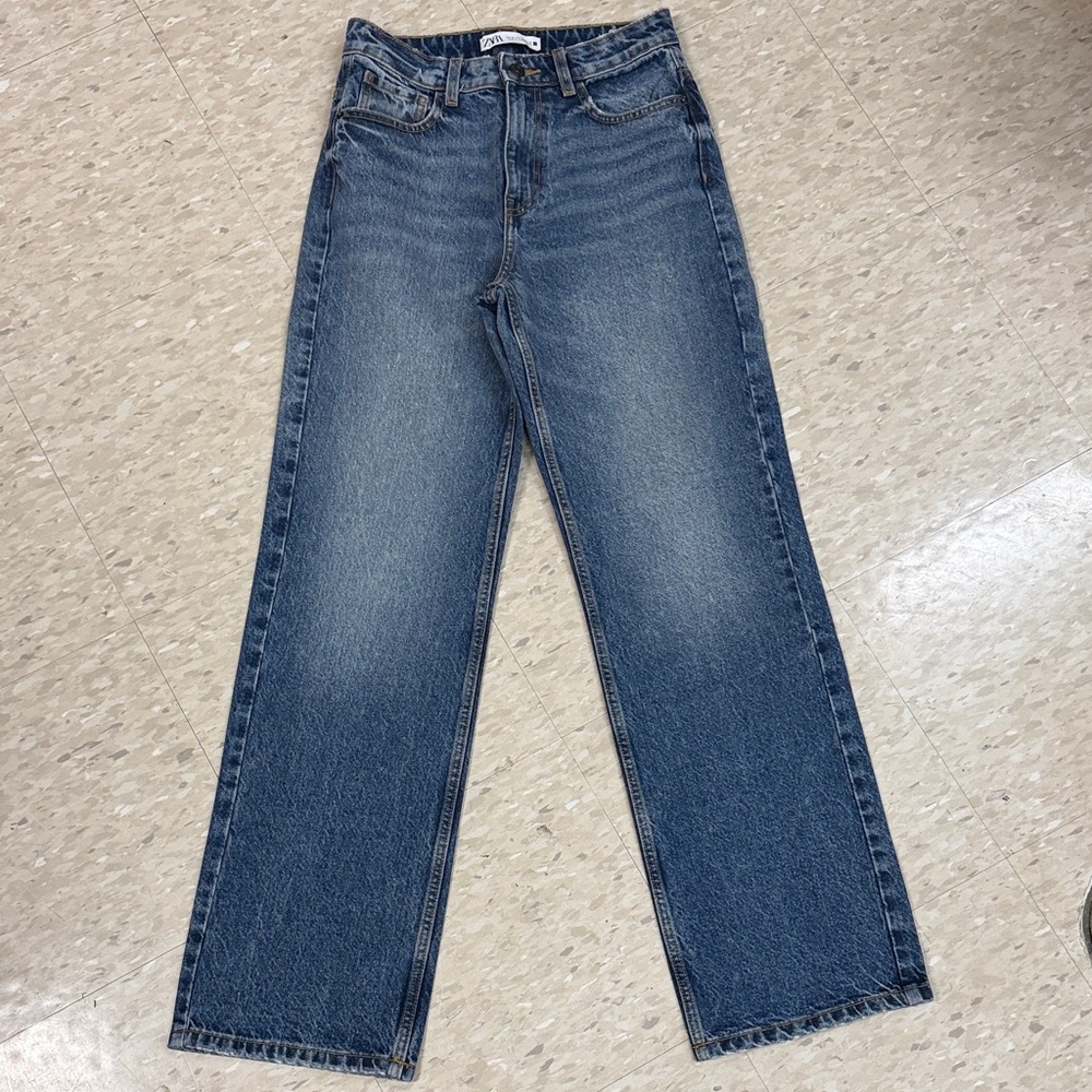 Zara Blue Straight Leg Jeans